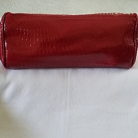 3/$28 NYC Red Tote Bag Croc Faux Leather Design - Picture 11 of 16